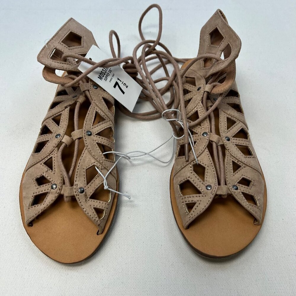 Mossimo Supply Co Womens Cut Out Gladiator Sandals Blush Size 7.5 New - Picture 3 of 9